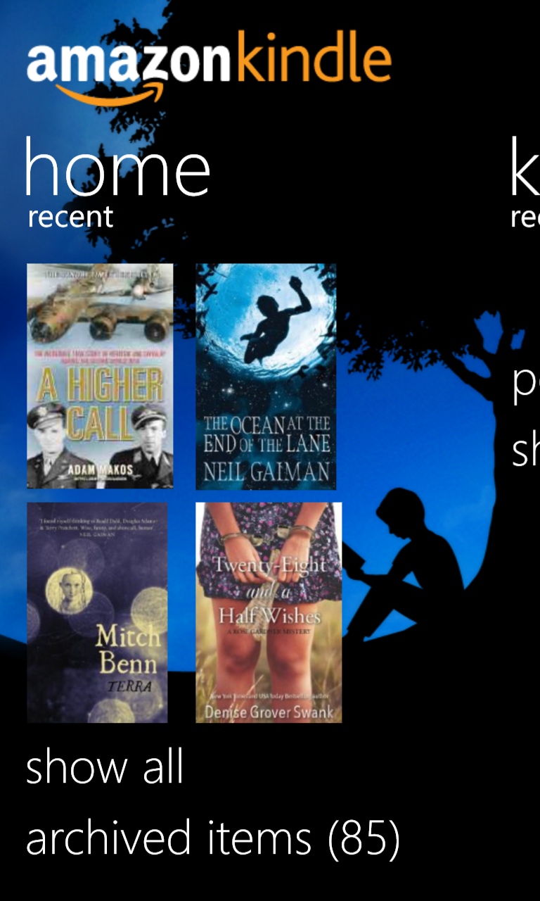 Kindle on Windows Phone