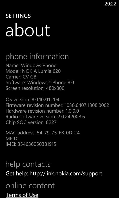 Lumia 620 update