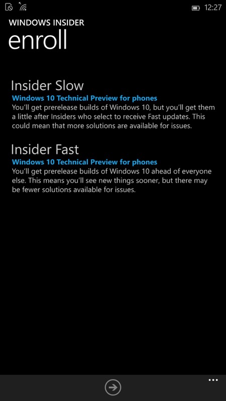 Screenshot, Insiders update