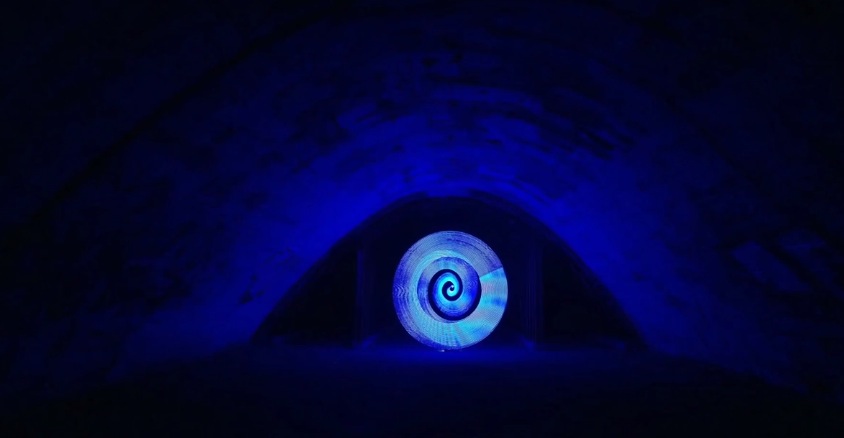 Blue light art