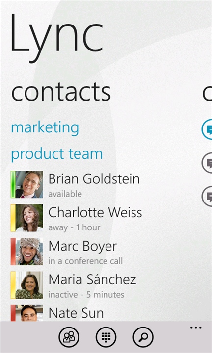 Microsoft Lync on Windows Phone