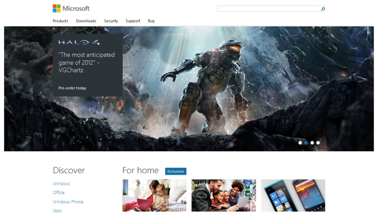 The new look Microsoft.com