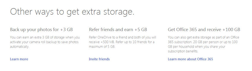 buying onedrive storage