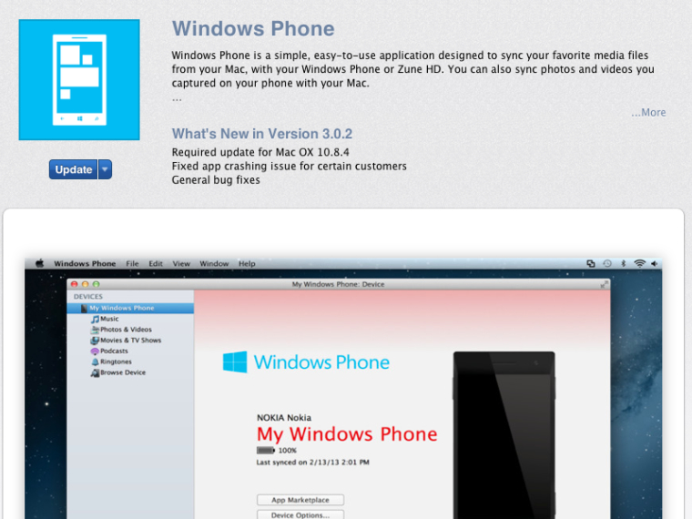 Windows Phone on OSX updated