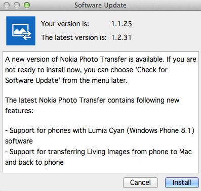 nokia photo transfer for mac not working