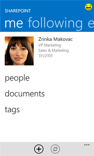 Sharepoint app screenshot