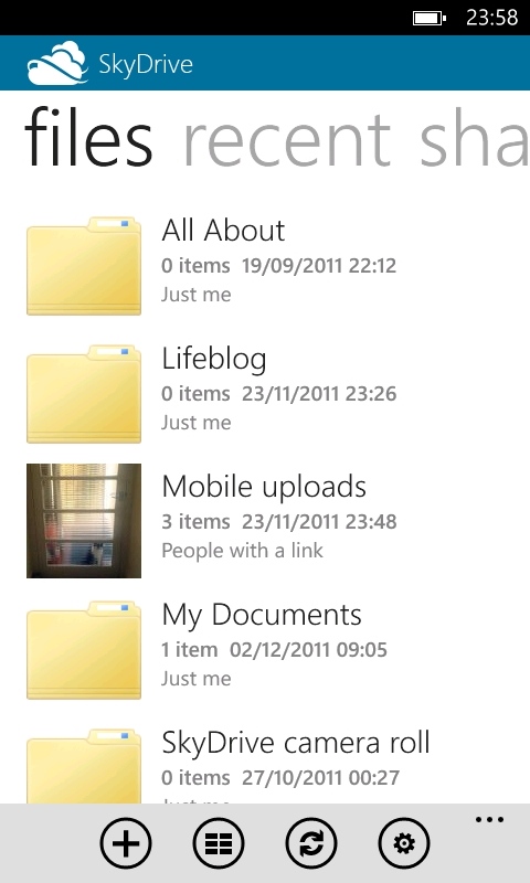 Skydrive Client on Windows Phone