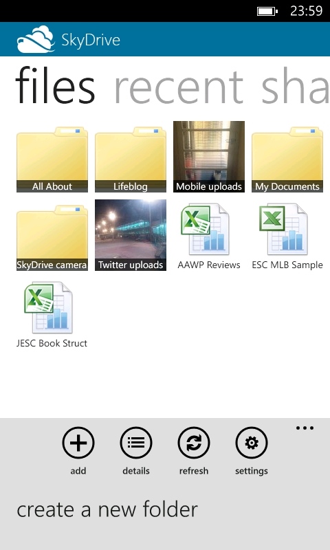 Skydrive Client on Windows Phone