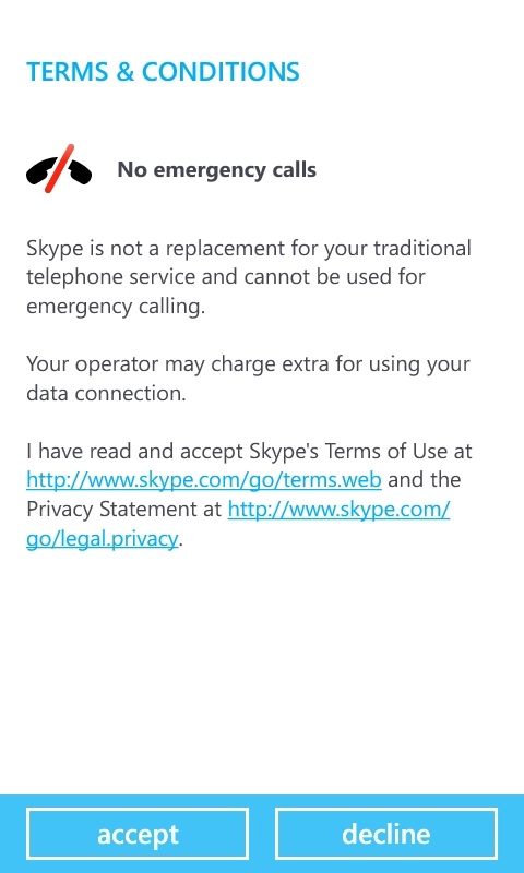 Skype for Windows Phone beta