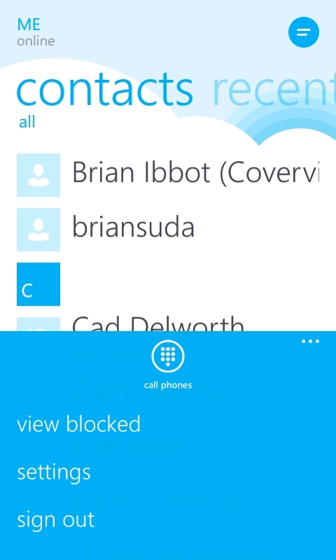 Skype for Windows Phone beta