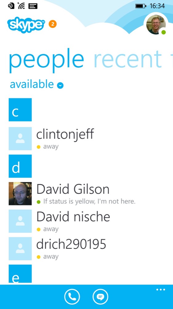 change skype for business layout