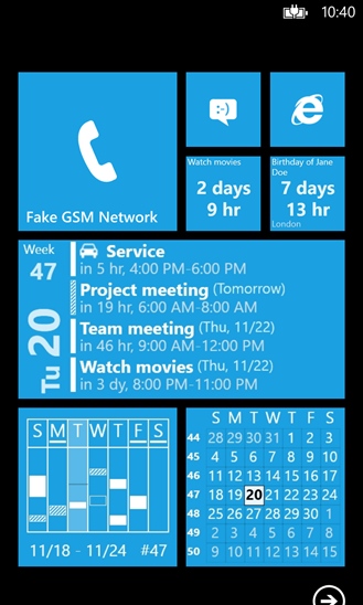 windows phone live tiles apps