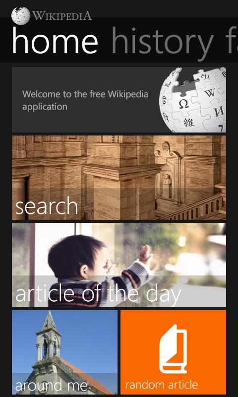 Wikipedia for Windows Phone