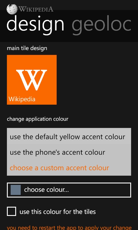 Wikipedia for Windows Phone