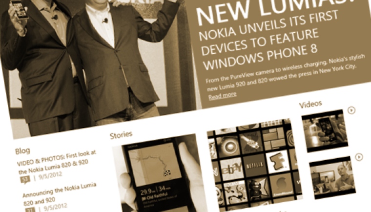 The new Windows Phone homepage