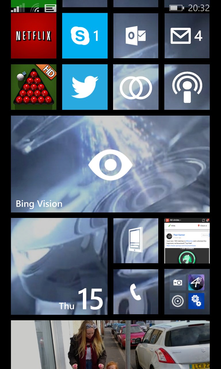 Screenshot, Bing Vision Tile