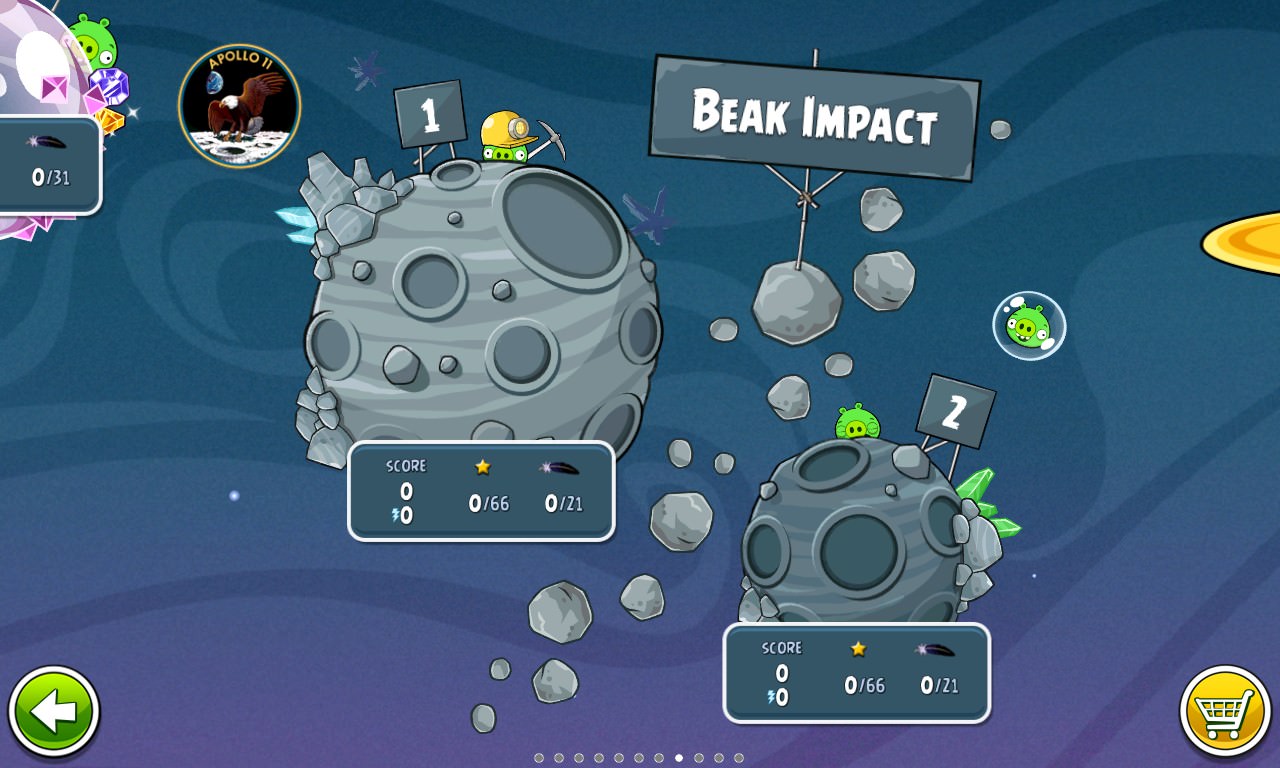 Beak Effect screenshot, Angry Birds Space