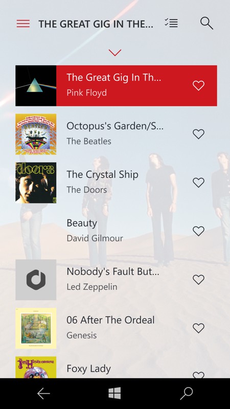 Screenshot, Media Player for Google Play Music