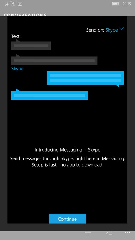 Screenshot Messaging Skype Beta