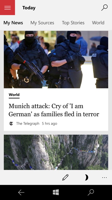 Screenshot, MSN News