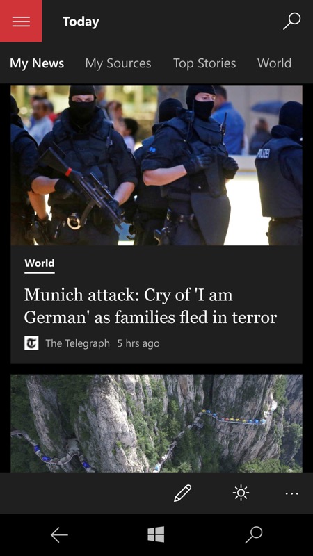 Screenshot, MSN News