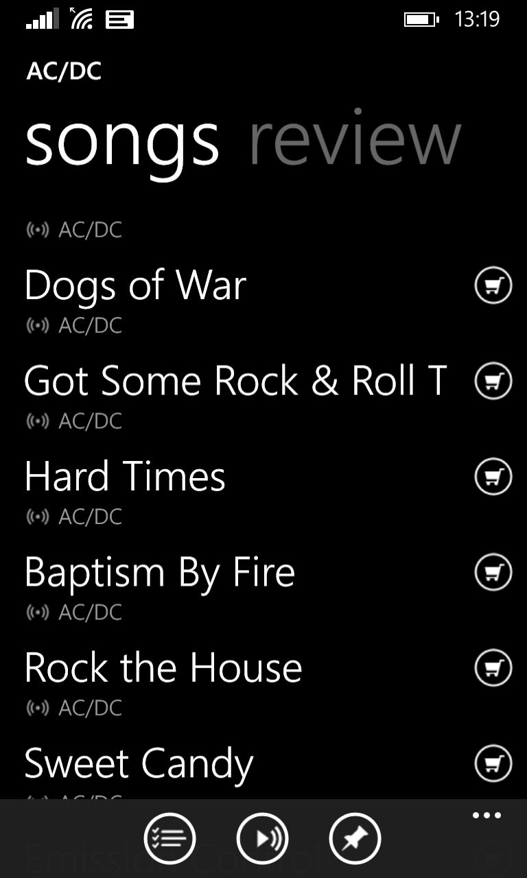 Xbox Music screenshot