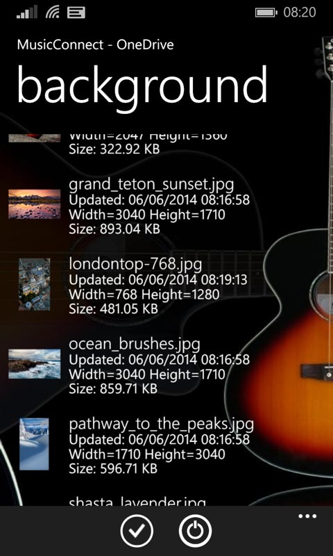 Screenshot, MusicConnect