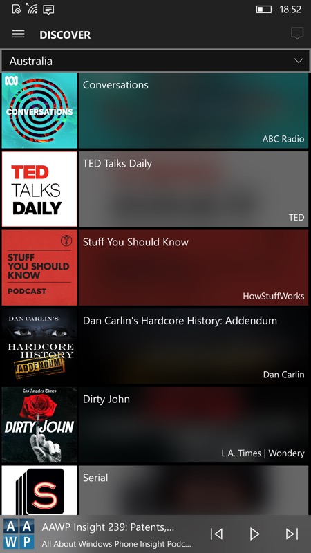 Screenshot, MyPodcasts