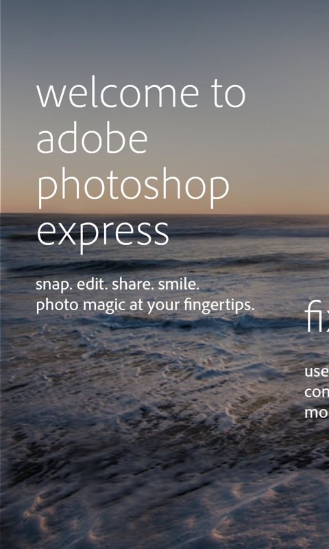 Screenshot, Adobe Photoshop Express