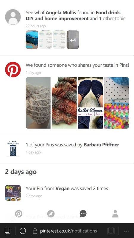 Pinterest screenshot