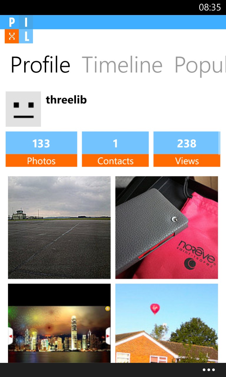 Screenshot, Pixl for Flickr