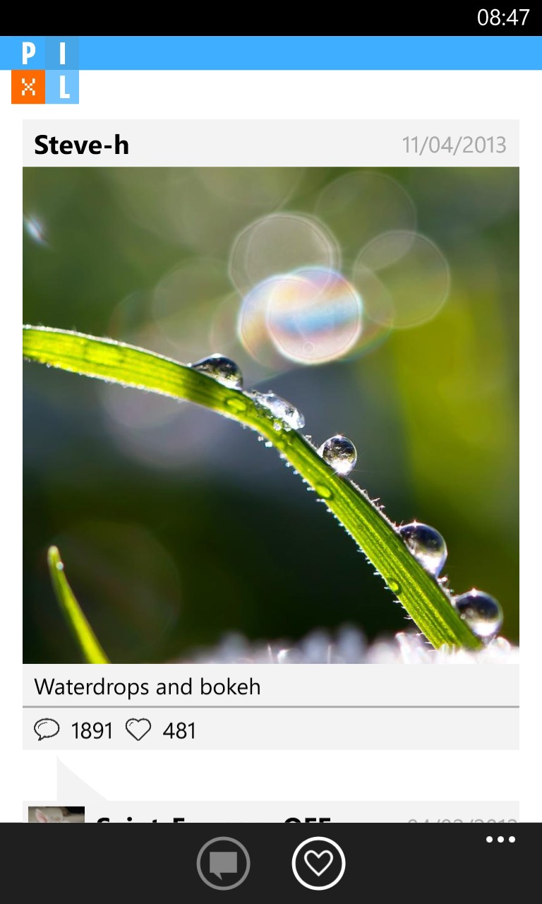 Screenshot, Pixl for Flickr