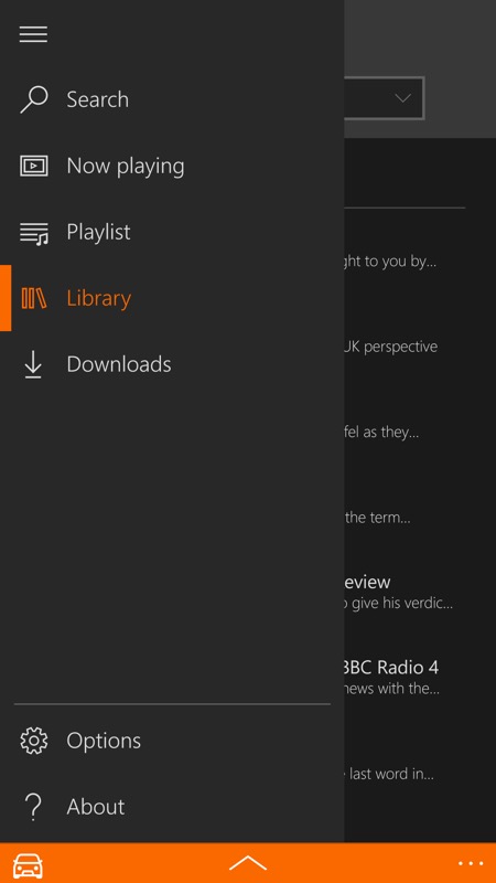 Screenshot, Podcasts (beta)