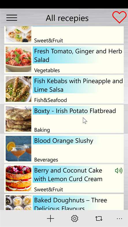 Screenshot, Speaking recipes +