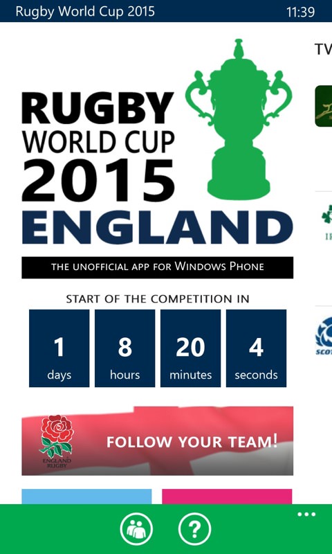 Screenshot, Rugby World Cup