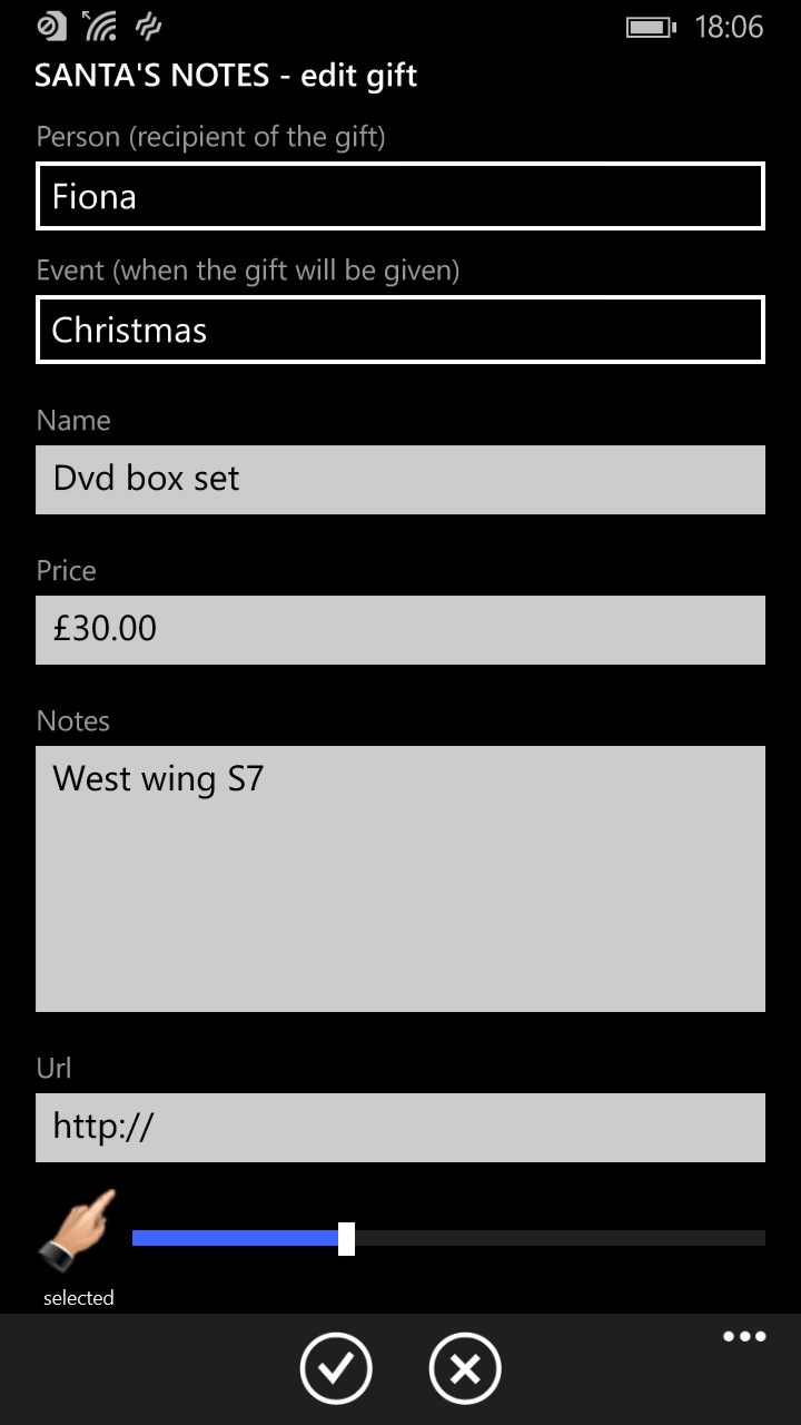 Screenshot, Santa's Notes