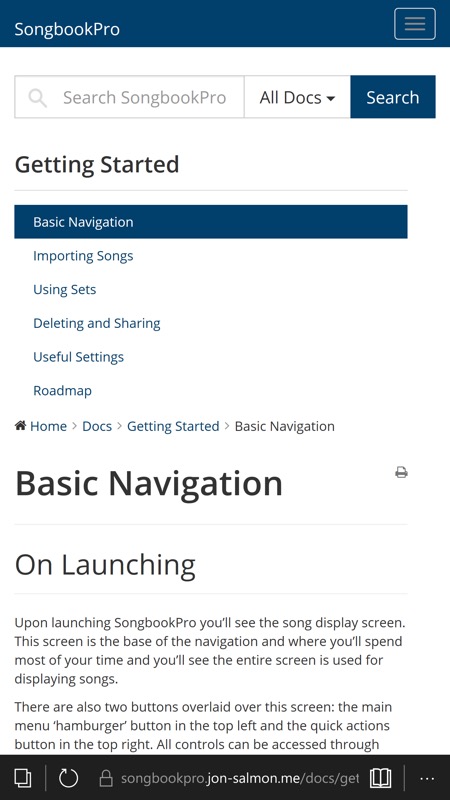 Screenshot, SongbookPro