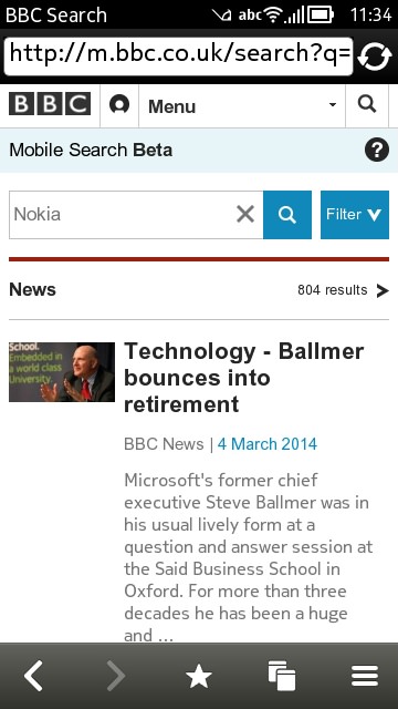 Mobile search on the BBC
