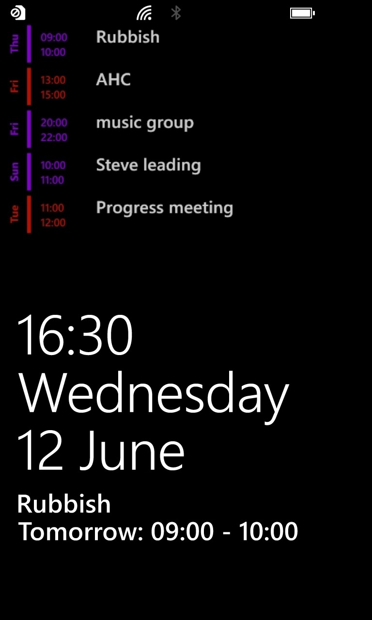 Screenshot, Simple Calendar