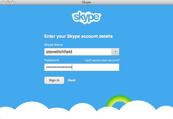 skype sign in my account