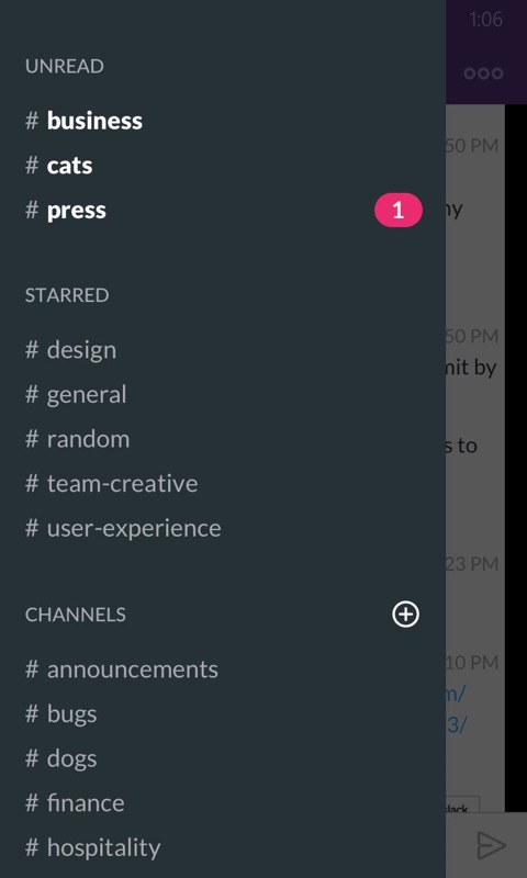 Slack screenshot