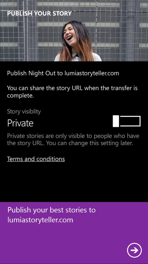 Lumia Storyteller screenshot, 2015 updates