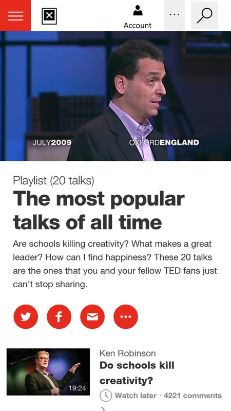 TED screenshot