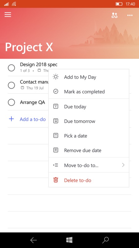 Screenshot, To-Do