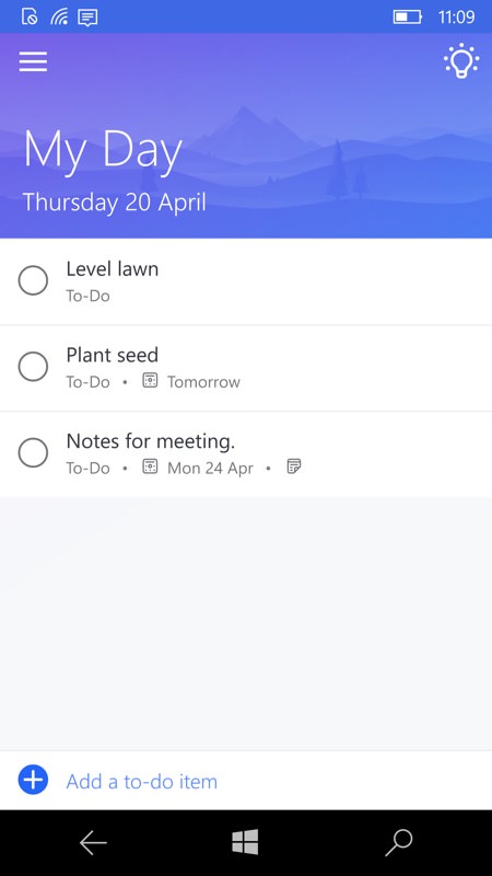 Microsoft To-Do screenshot