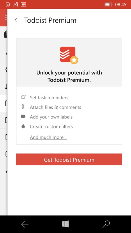 Screenshot, Todoist