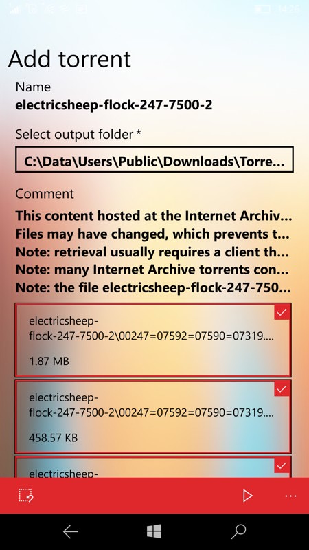 Torrent Platinum screenshot