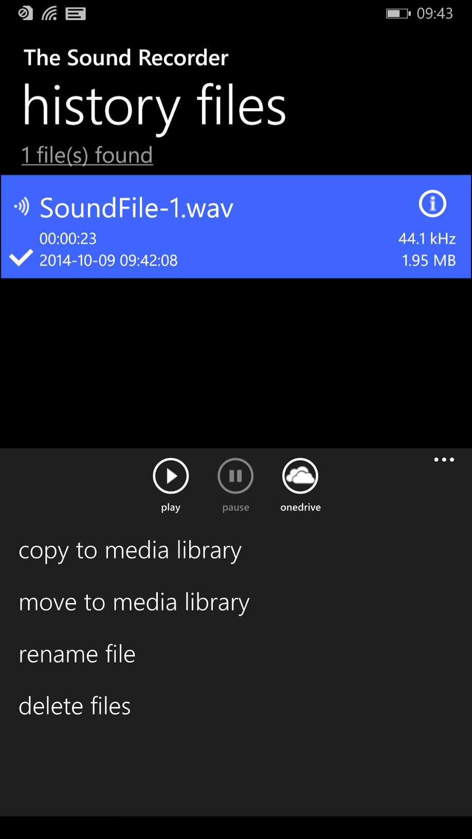 The Sound Recorder screenshot