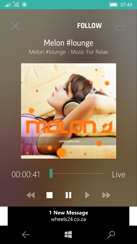 Screenshot, TuneIn Radio