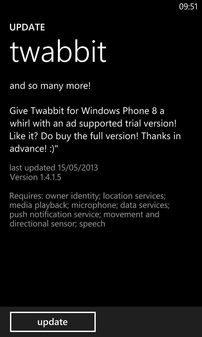 Twabbit screenshot